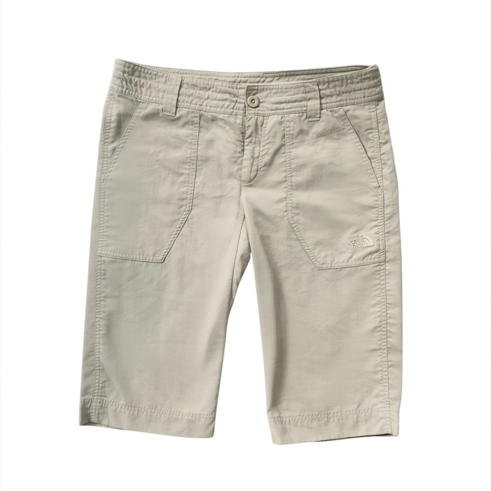 The North Face Women’s Hiking Shorts Size 8 Khaki Nylon Bermuda Outdoor